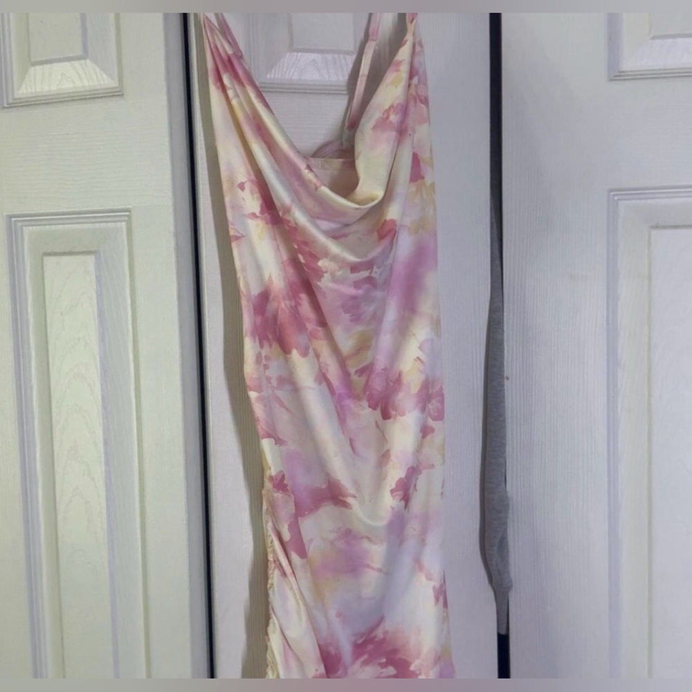 Floral Pink and Cream Dress